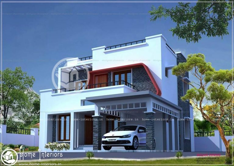 1786 Sq Ft Double Floor Kerala Modern Style Villa