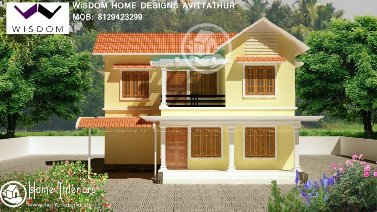 1300 Sq ft , New Kerala Style Home Design in 8 Cents