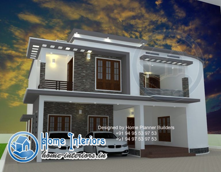 Kerala Modern Style Home with Mini theater 2015