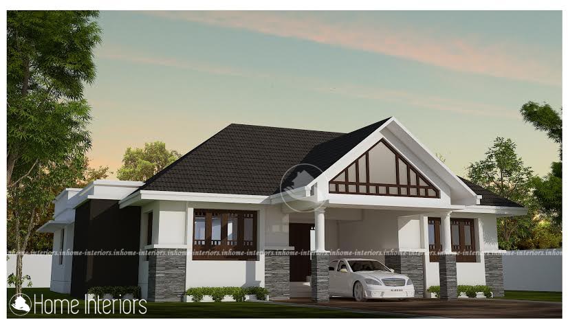 1865 Square Feet Single Floor Contemporary Home Design