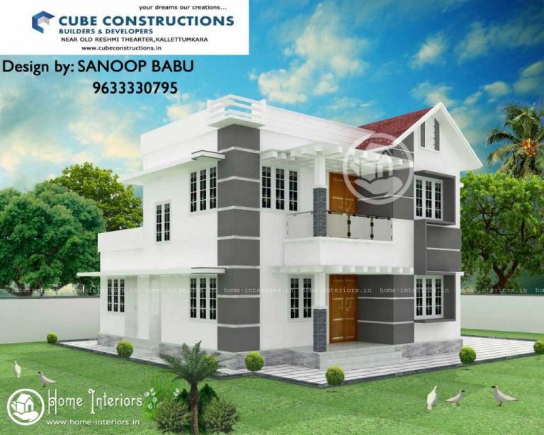 1341 Square Feet Double Floor Contemporary Home Design