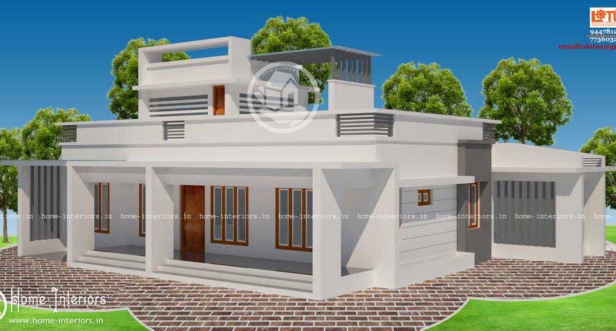 1870 Sq Ft Low Budget Single Floor Home Design