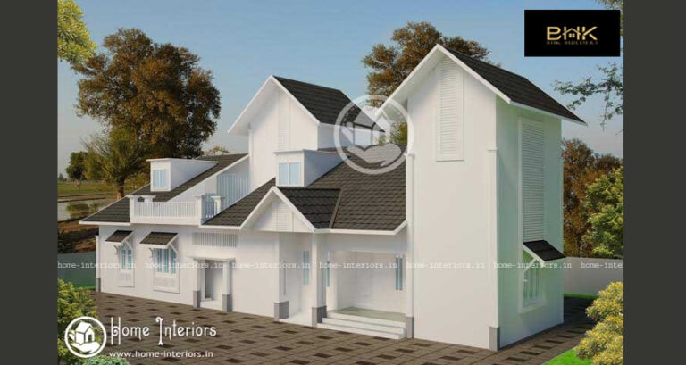 1928 Sq.ft, Single floor Simple Colonial Design