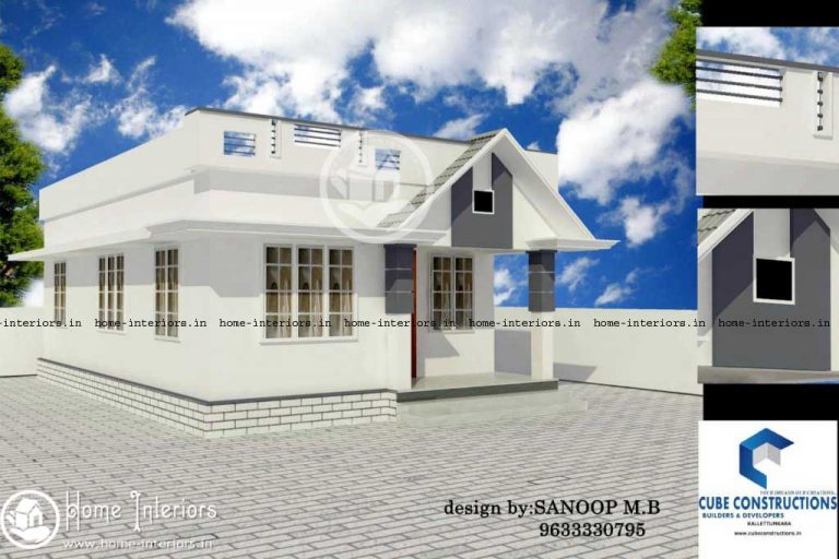 650 Square Feet Single Floor Contemporary Home Design