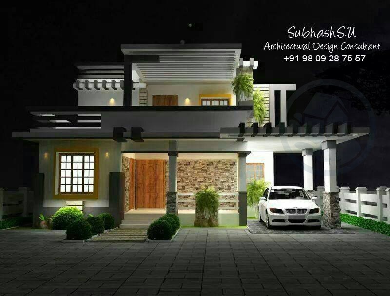 1600 Square Feet Double Floor Contemporary Home Design