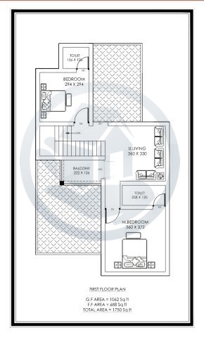 1900 Square Feet Double Floor Contemporary Home Design