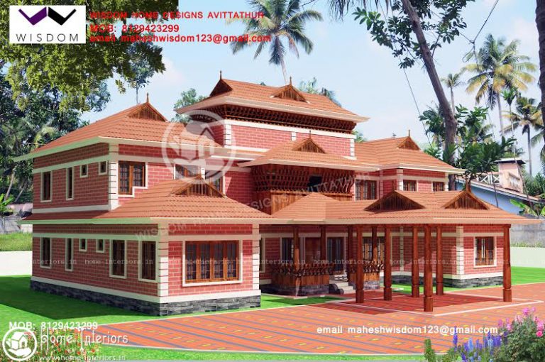 2956 sqft, Beautiful Nalukettu Model Home Plan