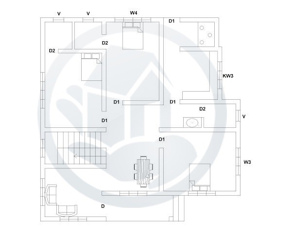 1332 Square Feet Single Floor Contemporary Home Design