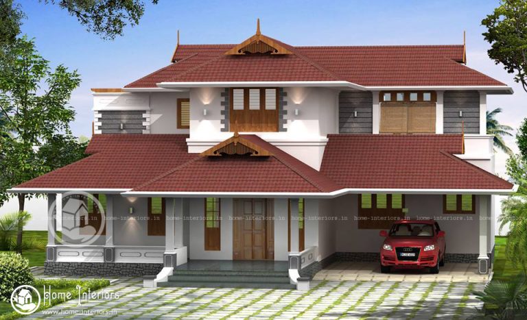 2300 Square Feet Double Floor Traditional Home Design