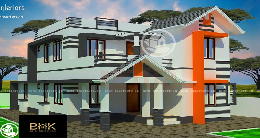 2056 Sq ft, Combo Style House Design