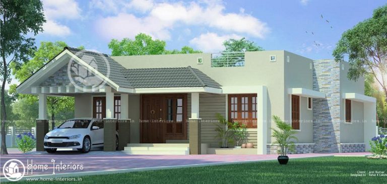 1215 Square Feet Single Floor Contemporary Home Design