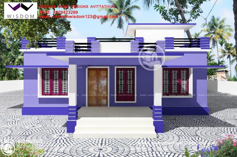 1250 Square Feet Contemporary Single Floor Home Design