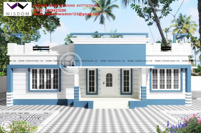 1285 Square Feet Single Floor Contemporary Home Design