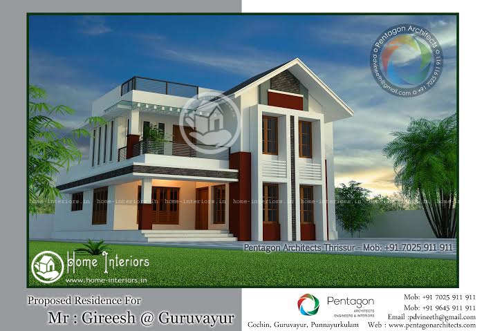 1950 sq ft, Beautiful Double Floor Home Design