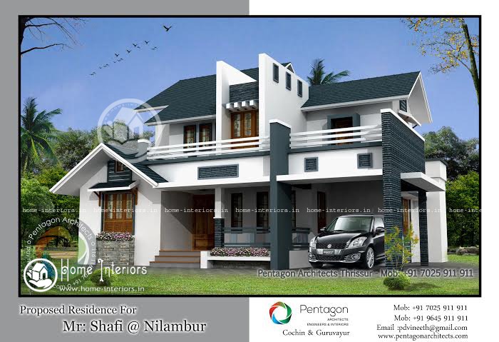 2210 Square Feet Double Floor Contemporary Home Design