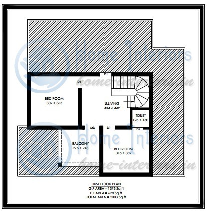 2003 Sq Ft Contemporary Double Floor Home Design