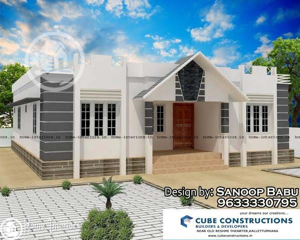 1120 Square Feet Single Floor Contemporary Home Design