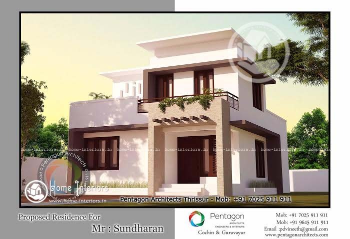 1600 Square Feet Double Floor Contemporary Home Design