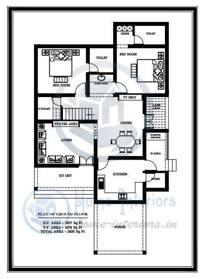 2635 Sq Ft , Beautiful Double Floor Home Design