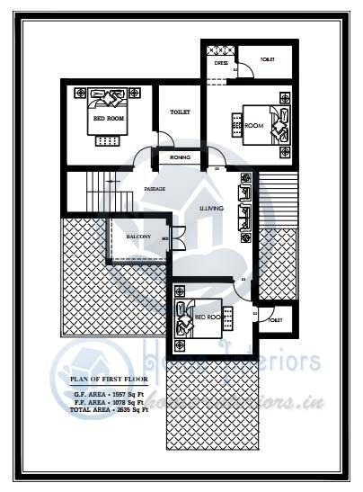 2635 Sq Ft , Beautiful Double Floor Home Design