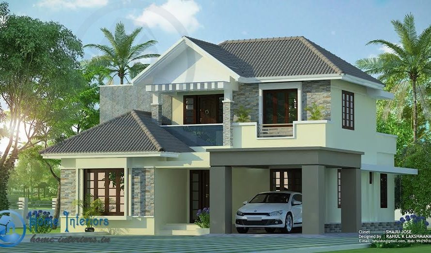 2012 Square Feet Double Floor Contemporary Home Design