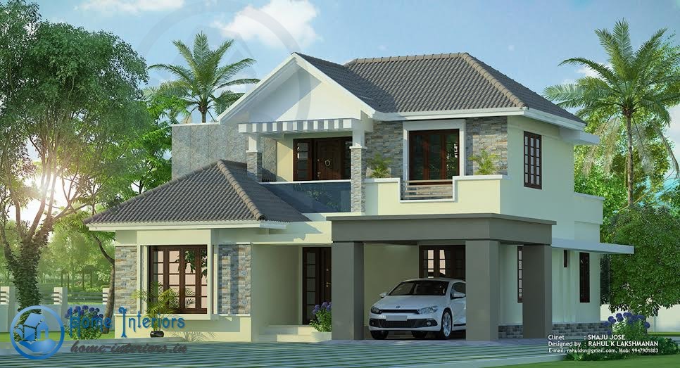 2012 Square Feet Double Floor Contemporary Home Design