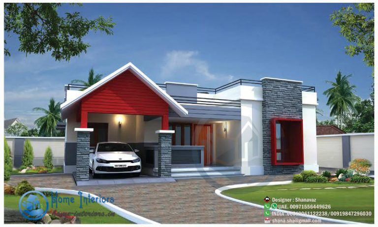 1200 Square Feet Single Floor Contemporary Home Design