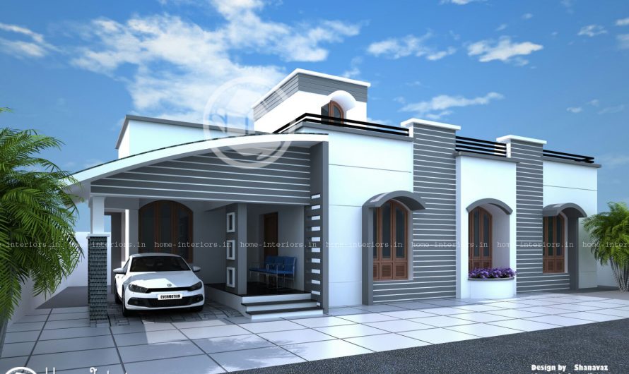 1350 Square Feet Single Floor Contemporary Home Design