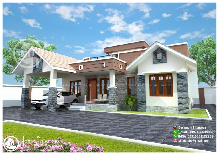 1300 Sq Ft Modern Single Floor Home Design