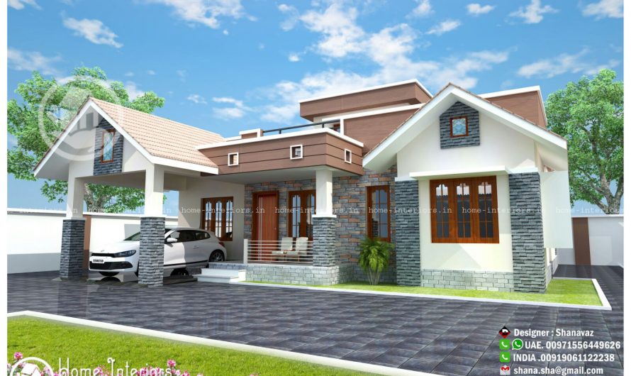 1300 Sq Ft Modern Single Floor Home Design