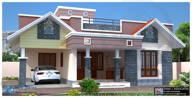 1300 Square Feet Single Floor Contemporary Home