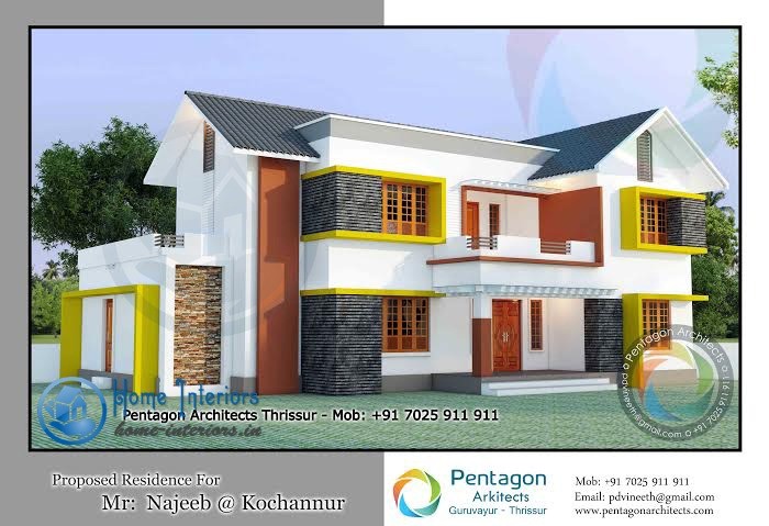 Newly Advanced Kerala Home Double Floor Design