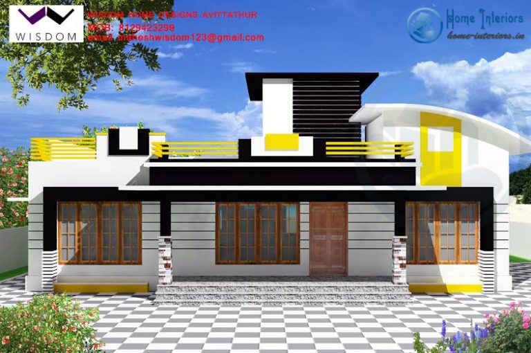 Modern Single Storied Kerala Home Plan 4Bhk