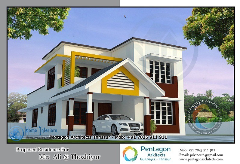 Modern Style Double Floored Kerala Home Designs