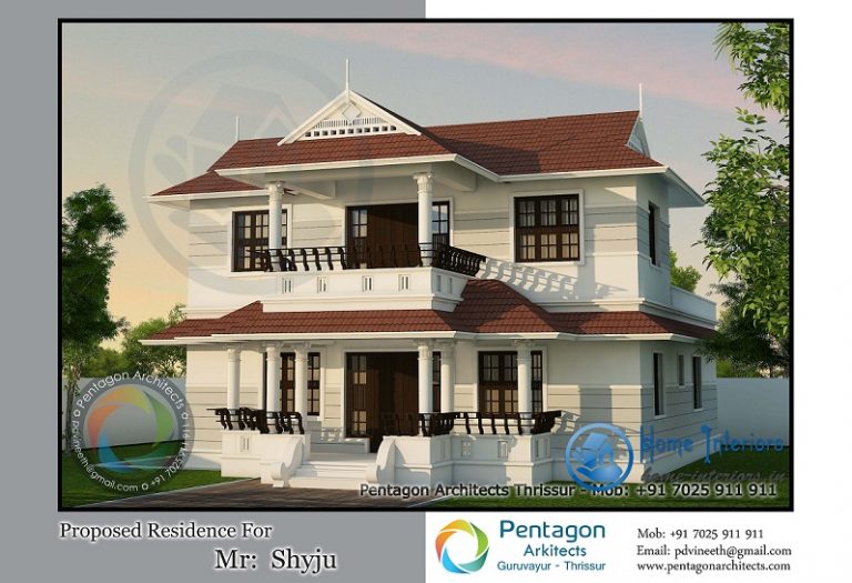 Beguiling Kerala Traditional Double Floor Home Designs