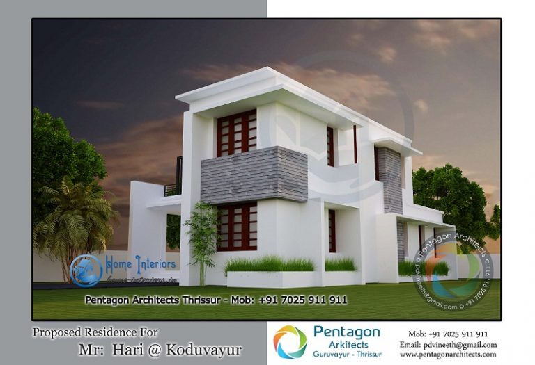 1620 Square Feet Double Floor Contemporary Home Design
