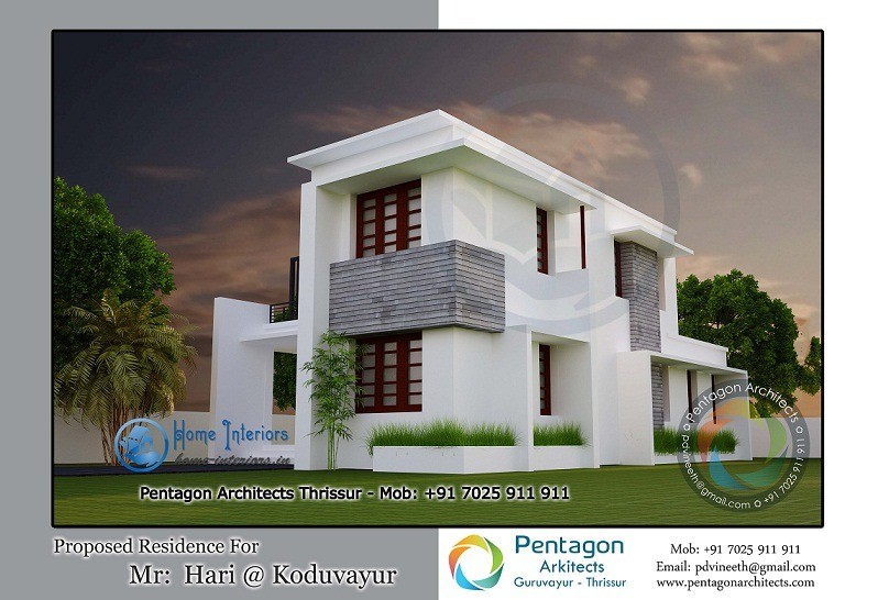 1620 Square Feet Double Floor Contemporary Home Design