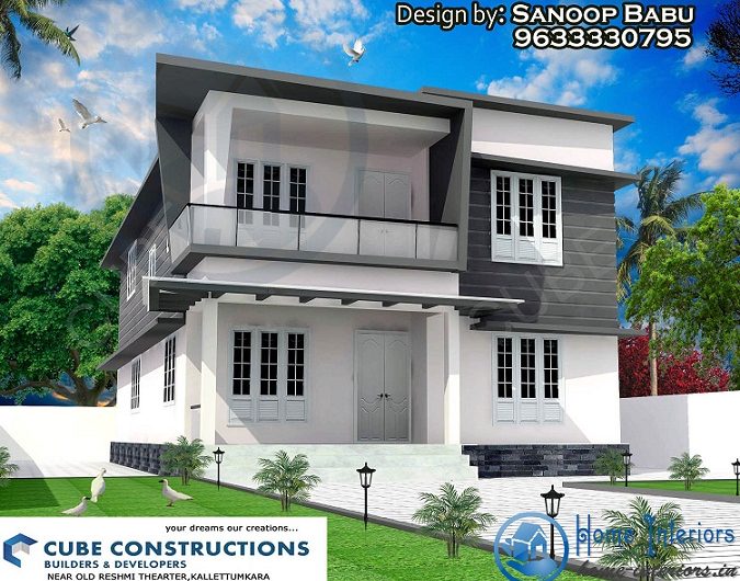 2200 Square Feet Double Floor Contemporary Home Design