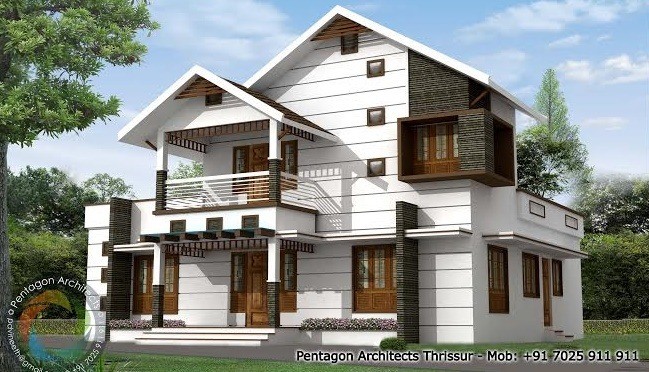 1850 Sq Ft, Double Floor Home Plan