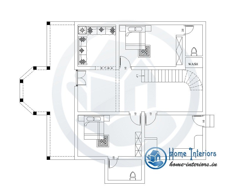 Traditional Style Double Floor Kerala Home Design