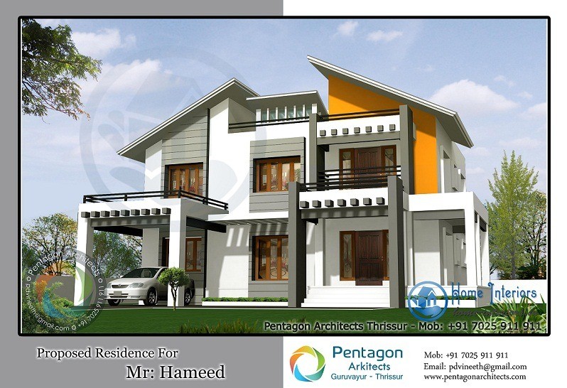 Exquisite Contemporary Double Floor Kerala Home Design