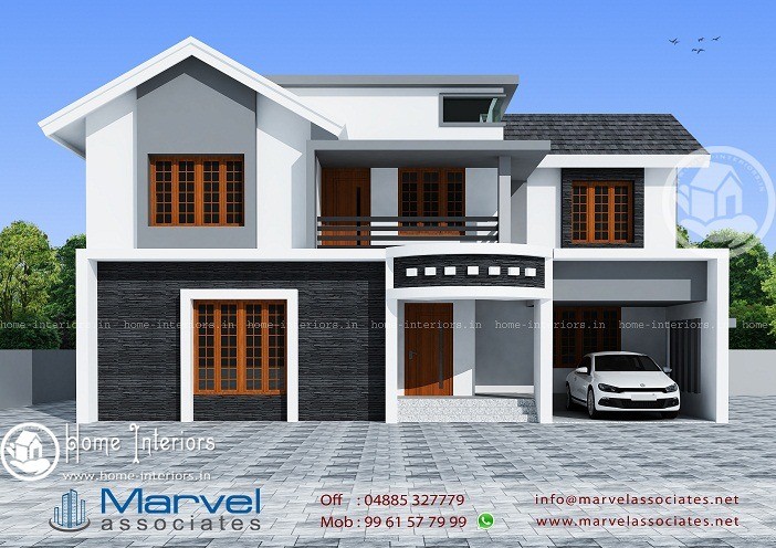 1750 SqFt Double Floor Contemporary Home Design