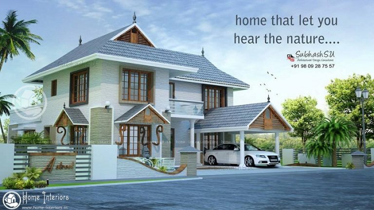 2500 Square Feet Double Floor Traditional Home Design