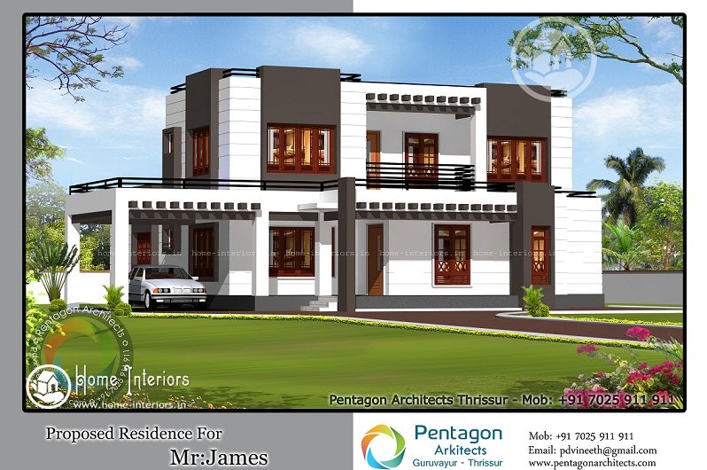 Awesome 2678 Sq ft Contemporary Kerala Home Design