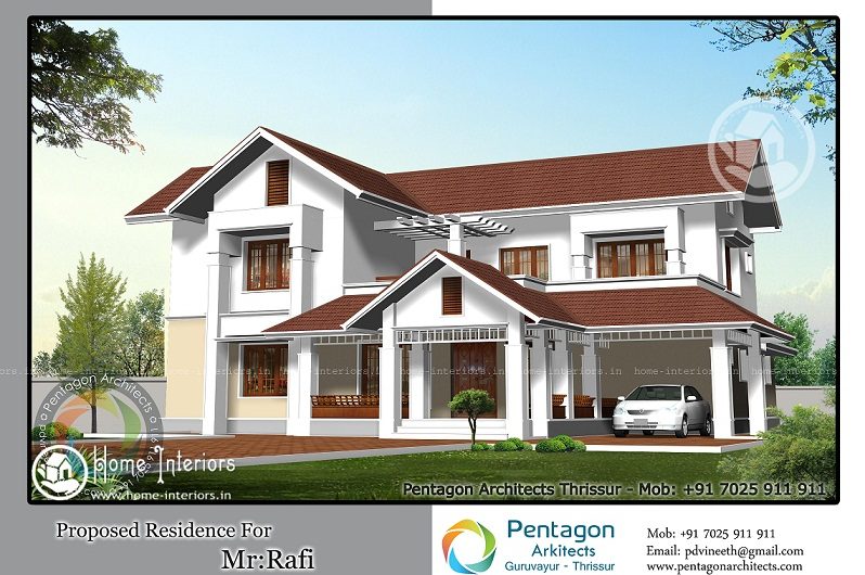 Stunning 2876 Sq Ft Double Floor Kerala Home Design