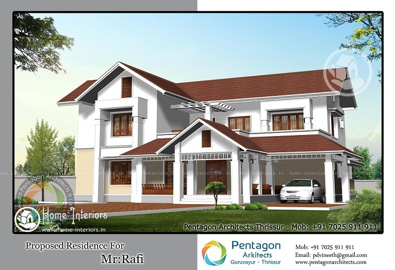 Stunning 2876 Sq Ft Double Floor Kerala Home Design