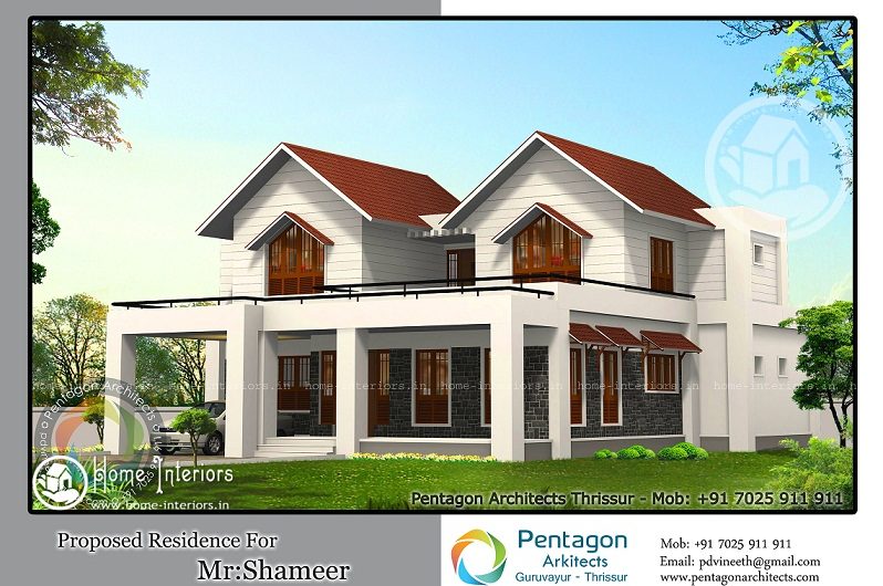 2850 Sq Ft Modern Double Floor Kerala Home Design