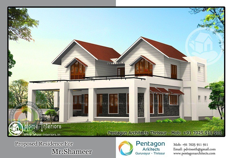 2850 Sq Ft Modern Double Floor Kerala Home Design