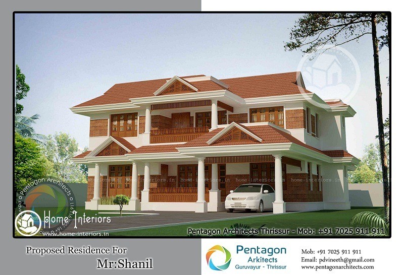 Gorgeous Traditional Double Floor Kerala Home Design