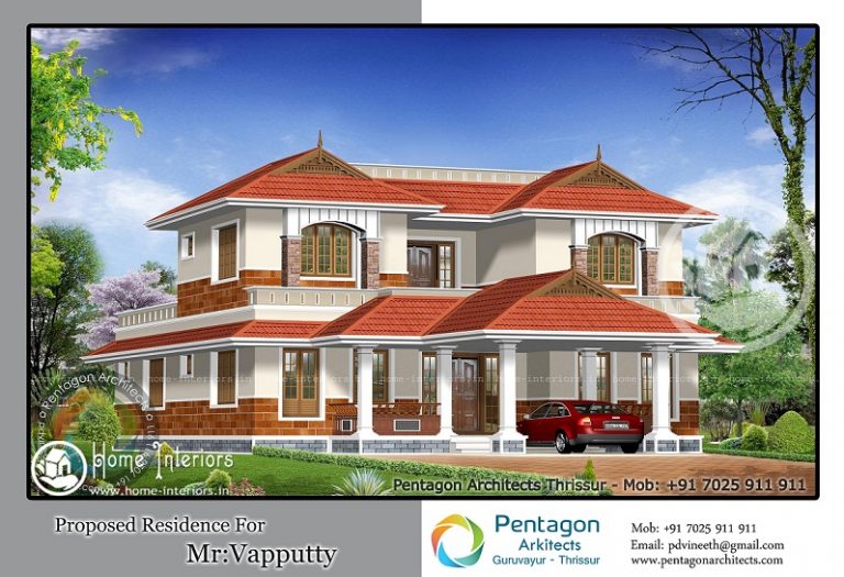 Supreme Double Floor 4 BHK Kerala Home Design